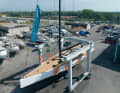 The construction by Judel/Vrolijk & Co put a Travellift in the water in Ravenna