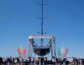 The Slup with its 48 metre high mast glides straight into the water.
