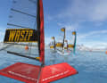Waszp ist ebenfalls Partner des Spiels, auch hier werden virtuelle Rennen gesegelt