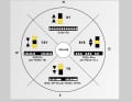 Cardinal buoys: The lighting system of the shallow barrels follows the logic of a clock face, for example in the east at "three o'clock" with 3 lights, in the west with 9 lights