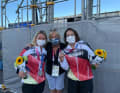 Mit Tina Lutz und Susann "Sanni" Beucke nach dem Silbererfolg in Enoshima 2021