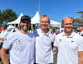 The Ilca-7 trio (from right): Hermann Tomasgaard, Jean-Baptiste Bernaz and Philipp Buhl form an ambitious training group in the battle for the Marseille Olympic medals