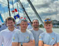 Das "Sign for Com"-Quartett fürs Transat Québec Saint-Malo (v. r.): Melwin Fink, Simon Koster, Hendrik Witzmann und Lennart Burke