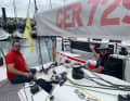 A bordo del loro JPK 10.10 e pronti per la prima tappa verso Madeira: Rasmus Töpsch e Cord Hall