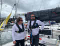 The "Sharifa" crew: Cord Hall (r.) and Rasmus Töpsch