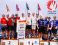 Die Warnemünder Siegerehrung für die Besten beim letzten Qualifier zum Sailing-Champions-League-Finale