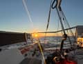 The view of the horizon from the stern of "Sharifa"