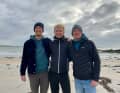 Trois solistes allemands ont la 25e Mini-Transat 2025 en ligne de mire (de droite à gauche) : Thiemo Huuk, Hendrik Lenz, Victor David