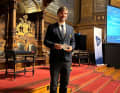 Firstly, Boris Herrmann received the small plate for the nomination of his Imoca...