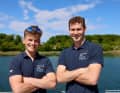 Here, 23-year-old Melwin Fink and his 26-year-old team partner Lennart Burke are already wearing the shirts with the new logo for the upcoming circumnavigation in Globe40.