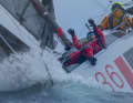They sailed with full physical effort.
