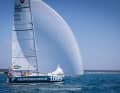 Hendrik Lenz e il suo vettore "Monoka" in rotta verso il Mini-Transat 2025.
