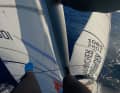 A picture of the repair in the mast, during which Lenz beat himself black and blue...