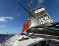 Team Next Generation Boating is currently only sailing with minimal sails after the boomerang breakage.