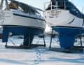 Stellplätze im Freilager sind gut zu bekommen und  günstig. Dafür ist die Yacht ungeschützt