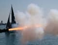 The 10th MidsummerSail was launched with a cannon blast from the Hanseatic cog "Wissemara".