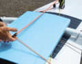 A solar panel provides the power supply and the hatch of the forward cabin runs over it