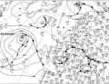 Analysekarte des Deutschen Wetterdienstes (DWD)