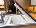 Although the refrigerator lid is large, it cannot be opened beyond an angle of 45 degrees