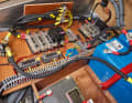 The electrical system is neatly and clearly installed. The lithium batteries installed here are offered as an option