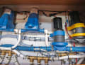 All pumps for the water supply are integrated under the saloon luminaires, making maintenance and troubleshooting easier