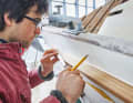 Mark the end points of the still overlong moulding...