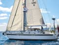 Ready for the ocean: the heavy steel ship will be home to a family of four for a year. They feel safe on it and can sail it well with a small crew
