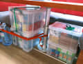 Extra space: provisions and water for the transatlantic cruise are stowed and secured in the saloon