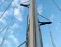 Equipment: Mast steps - fixed aluminium mast steps cost around 80 euros each, folding ones half the price. You can also build your own. Two steps at the same height are ideal for working on the top