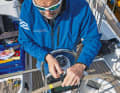 To verify the boat balance, marks must be accurately applied to the wheel