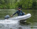 Large tail shaft, no full glide possible with 4 hp. Stop at 16 km/h