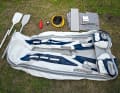 Included are a wooden bench seat, full repair kit, a pressure gauge, instructions and mooring lines. There are also plenty of handles and a rubbing strake