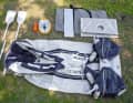 The pannier bag stands out positively with its zip. There are no patches in the repair kit. Instructions, mooring lines and rubbing strake with splash guard are included