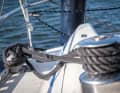 In the event that the cleat does not hold, this line was also attached to the winch