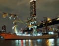 The windjammer "Cuauhtémoc" after the bridge passage.