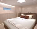 The spacious master cabin in the foredeck. | Illustrations: YYachts