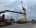 Groß- und Schonermast der "Zuversicht" vor dem Abtransport