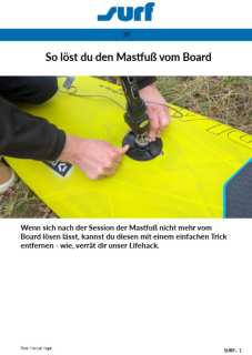 Guide 30: So löst du den Mastfuß vom Board