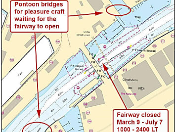 Navigation: Brückenneubau in Göteborg: Fahrwasser gesperrt