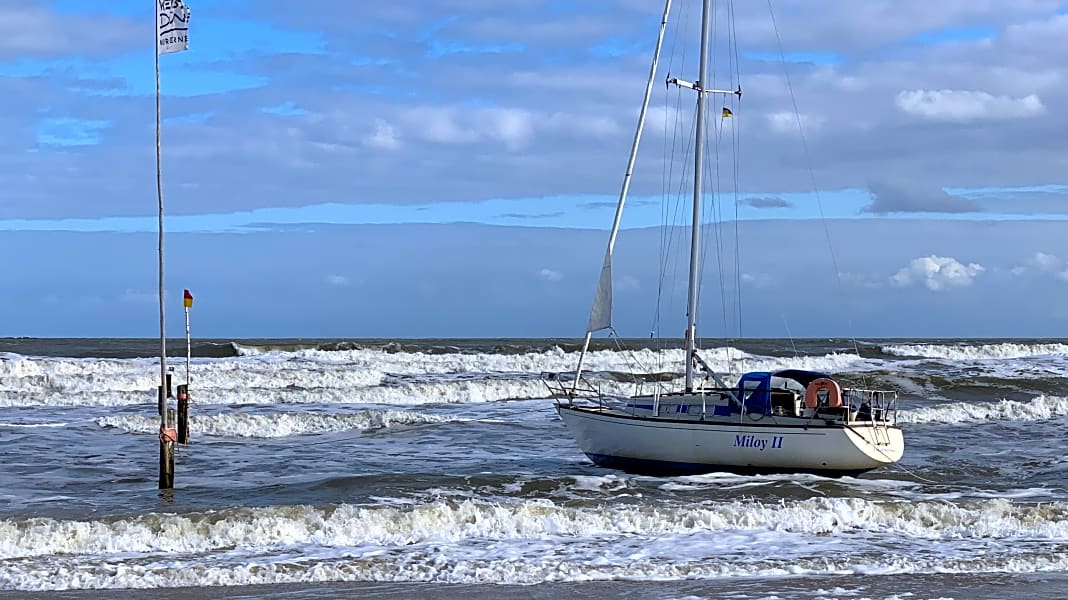 Havarie: Segelyacht strandet vor Norderney