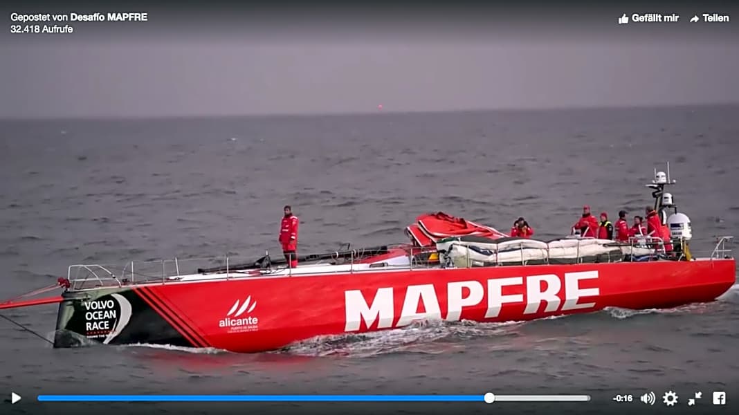 Volvo Ocean Race: Mastbruch: Bei Mapfre knickt im Training die Palme