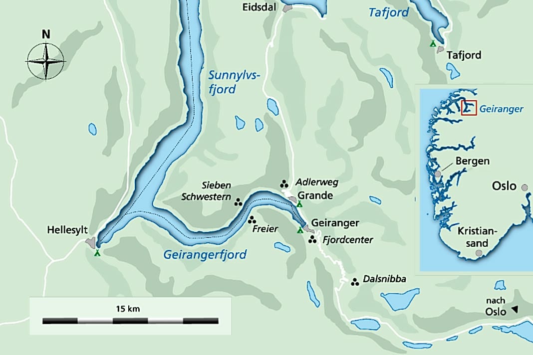 Unser Törngebiet: der Geirangerfjord