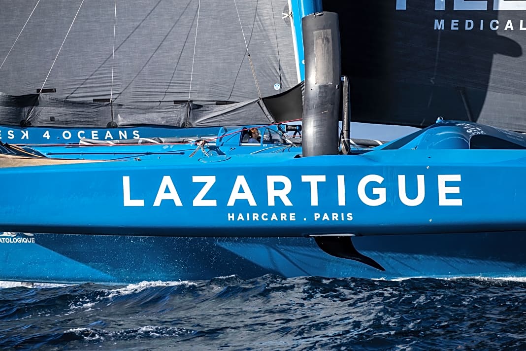 Kam gestern nachmittags ins Ziel: François Gabart mit seiner "SVR Lazartigue"