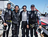 Skipper Dean Barker, Connor und Tom Cruise und Teamchef Dalton
