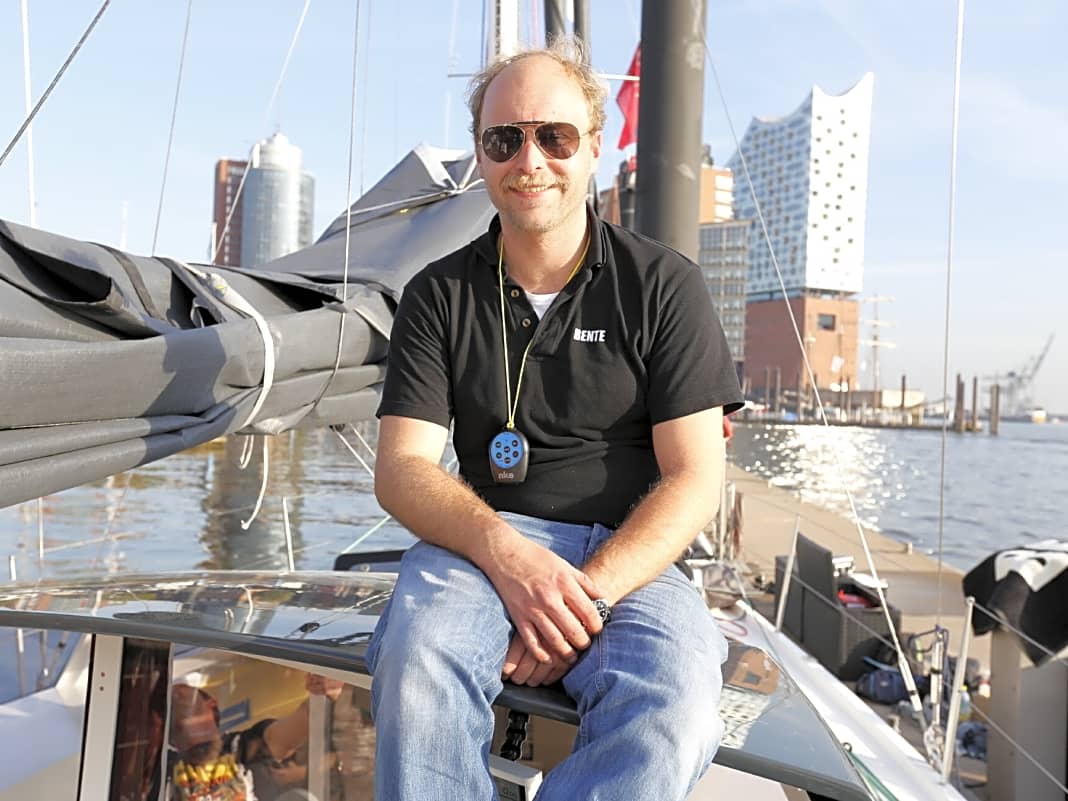 Konstrukteur Alexander Vrolijk ist glücklich, es mit der Bente 39 noch pünktlich zur Messe nach Hamburg geschafft zu haben