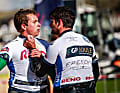 2013: Maciek Rutkowski (l.) und Ross Williams haben nach einem Slalom-Heat noch etwas zu besprechen...