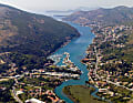 Der Hafen von Dubrovnik aus der Luft