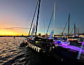 Sonnenuntergang überm Hafen. Ab morgen zählt es für Team Guyot und alle anderen Teilnehmer | YACHT/J. Rieker