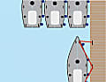 Liegt das Schiff längsseits am Steg, bleibt die Maschine, vorwärts eingekuppelt, an. Damit kann die Position des Bootes gehalten oder korrigiert werden. Dann Vor- und Achterleine und zudem eine Vorspring ausbringen. Fender innen kontrollieren und auch außen zwei aufhängen 