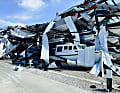 Englewood, FL, (Sept 29, 2022) — An Englewood boathouse on the coast of the mainland by Palm Island is destroyed by Hurricane Ian